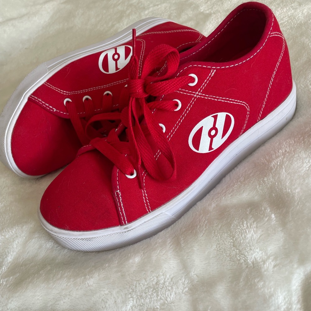 Red Canvas Sneakers with White Logo
